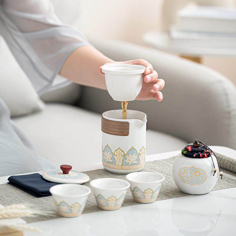 旅行茶具便携式功夫茶具小套装户外泡茶壶快客杯中秋礼品礼品,淘宝优惠券,粉丝福利购,淘宝优惠卷