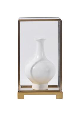 新中式陶瓷花瓶香炉玻璃罩摆件样板间隔断书房茶室家居软装饰品