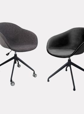 北欧时尚休闲餐椅包布榉木脚靠背椅客厅铁艺不锈钢沙发塑料椅