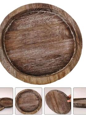 Wooden Tray Fruit Storage Trays Candle Holder Multi-purpose