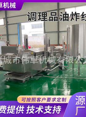 自动提品鸡块油炸流水油线升花生米WZ-200kg休闲食油炸机洋芋片炸
