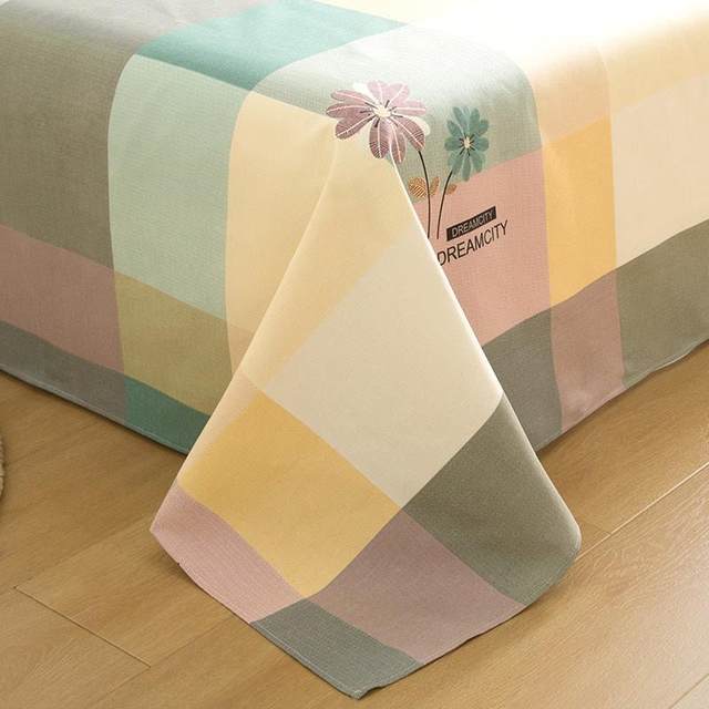 Pure cotton thickened old coarse cloth sheet single piece 100 cotton children's quilt student dormitory cool mat single three-piece set