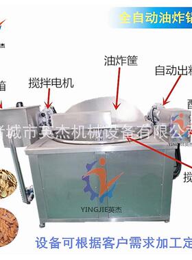 商用肉食加工卤煮设备休闲食品全自动油炸锅薯片油炸机