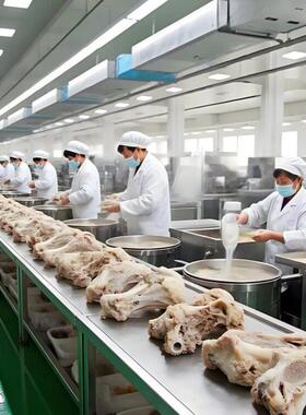 整套骨汤熬煮包装灌装机火锅汤熬煮设备骨汤真空预冷机