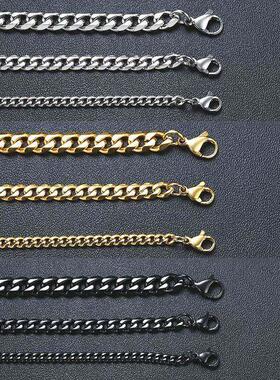 3-11毫米厚实迈阿密抑制炼手炼男士不锈钢