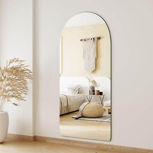 无框粘穿衣全身壁挂镜子贴打墙自挂镜墙上免孔粘贴拱形试衣J-G/YD - 图1