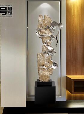 现代样板房招财客厅摆件大型落地电视柜旁玄关酒店摆设装饰工艺礼