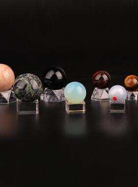 玻璃亚克力六边形水晶球底座家居桌面创意摆件厂家装饰