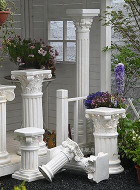 外LY061021欧式罗马柱摆件地落高罗马盆花园装饰花庭院布置橱窗婚