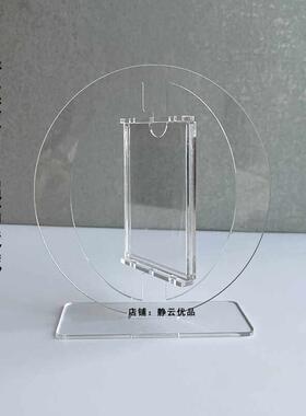 小卡旋转立牌DIY相框谷美亚克力小卡照片展示插卡3寸4寸5寸咕卡