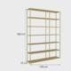 Modern wrought iron bookshelf multi-layer storage bookshelf office wall floor display rack shelf light luxury display
