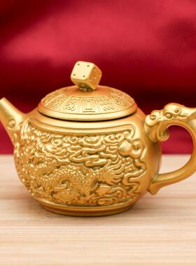 大号龙凤转转旋转沙金装饰摆件