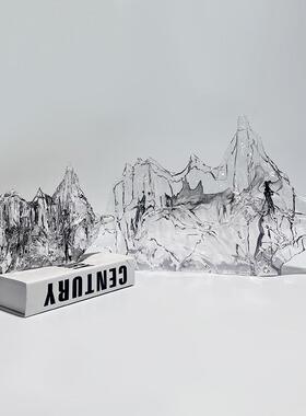 现代透明树脂假装创意家居摆件饰品柜酒客山厅玄关样板EYG房软工