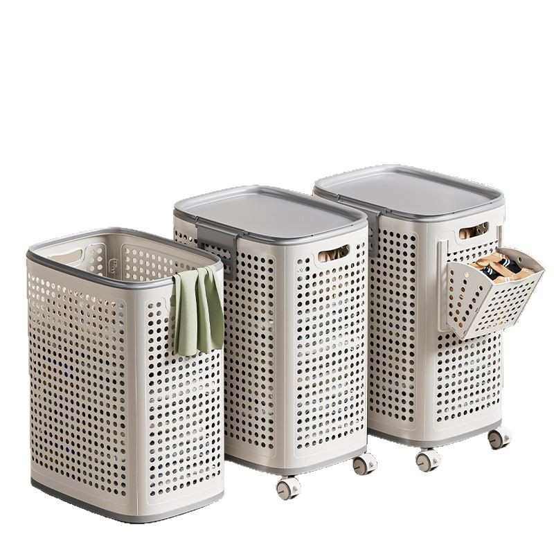 脏衣篓家用高颜值脏衣篮大容量可分区带轮洗衣篮卫生间衣服收纳筐,淘宝优惠券,粉丝福利购,淘宝优惠卷