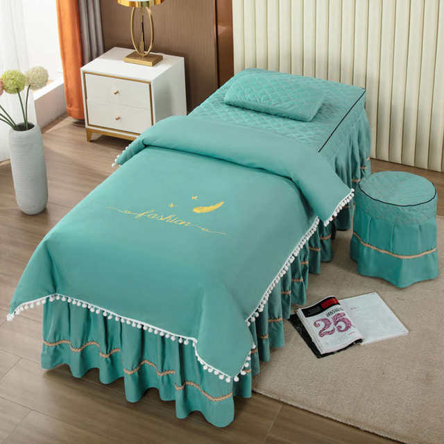 Beauty bed cover four-piece set simple modern head therapy four-season beauty salon special massage massage physiotherapy bed cover Beauty bed cover four-piece set simple modern head therapy four-season beauty salon special massage massage physiotherapy bed cover