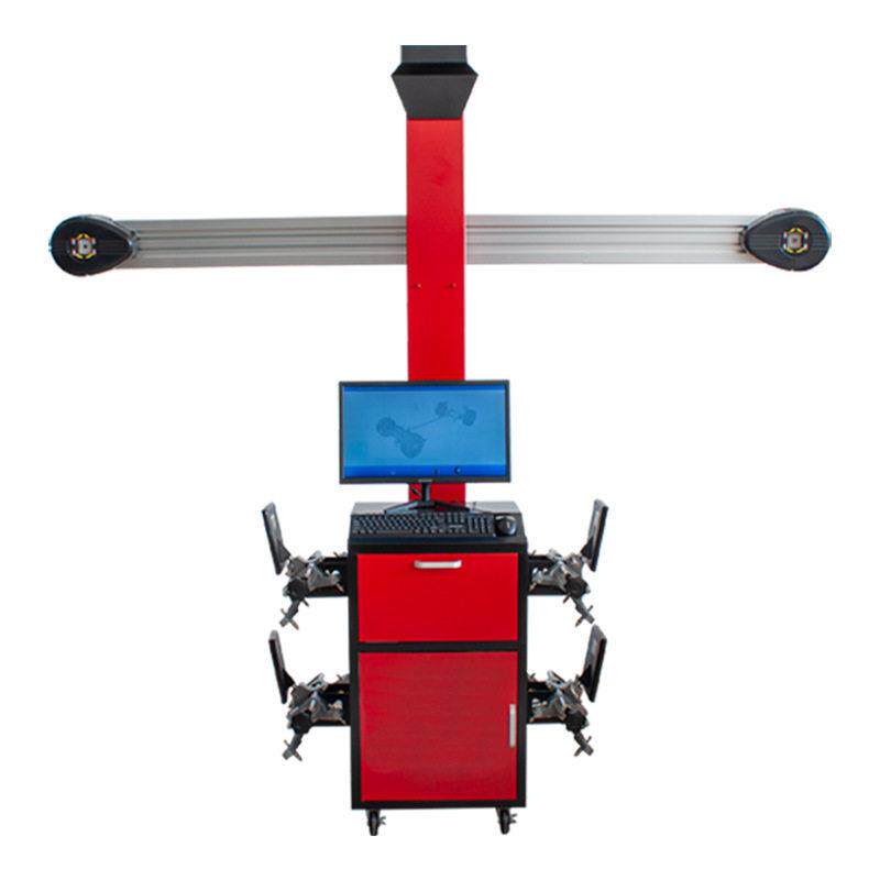 Lituo D four-wheel aligner movable cabinet is used with large shear four-post lift equipment in wheel maintenance shops