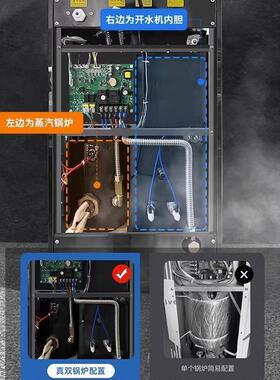液晶智能蒸汽奶泡机开水机商用自动冷热两用开水机奶茶店咖啡店
