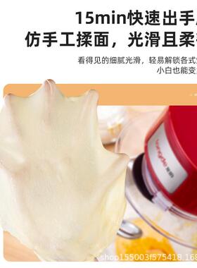 龙的家用小型厨师机全自动打发奶油搅拌机多功能和面机台式打蛋器