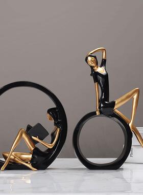 正品看舞书青春女孩瑜伽摆件书文酒艺客厅柜玄关OK女卧室摆设小礼