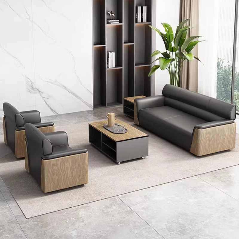 办公室沙发简约商务会客沙发茶几组合套装现代会客单人休闲接待室,淘宝优惠券,粉丝福利购,淘宝优惠卷