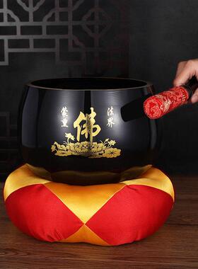 三旗堂佛字铜磬莲花铜钵修行钵佛音碗佛具法会法器铜庆引罄静心碗