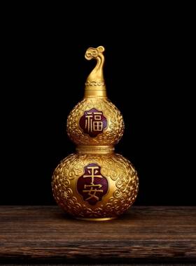 黄铜葫芦摆件家居客厅桌面摆件福禄吉祥平安葫芦摆件如意葫芦