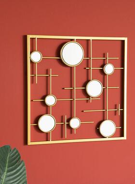 现北欧墙面镜子客装家饰代创意厅居壁挂房光影间电视沙发背景墙上