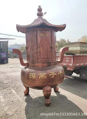 陵园两层六角形烧纸炉 公墓铸铁元宝炉 生铁化钱炉 寺院宝炉铜经