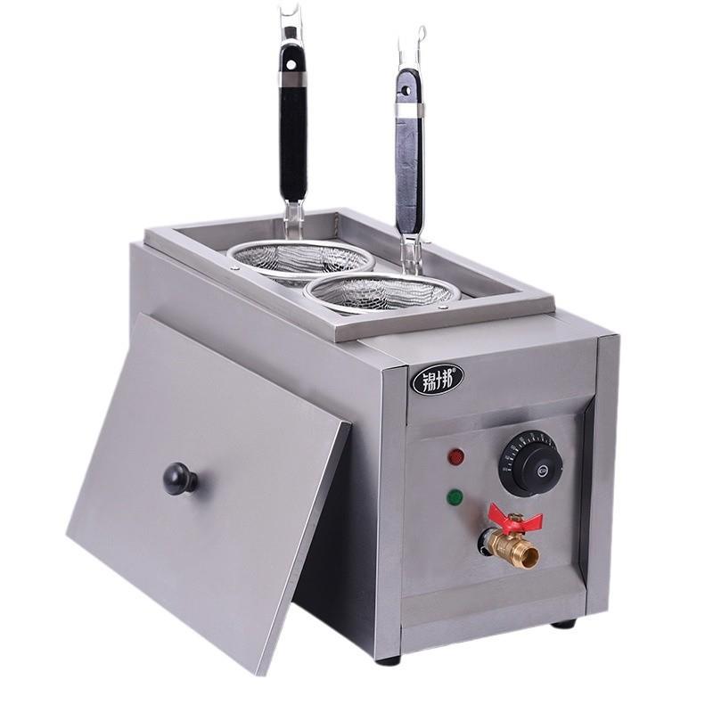 Desktop two-head multi-function electric noodle cooker, commercial soup noodle and spicy hot pot, east cooking machine, electromechanical heating below