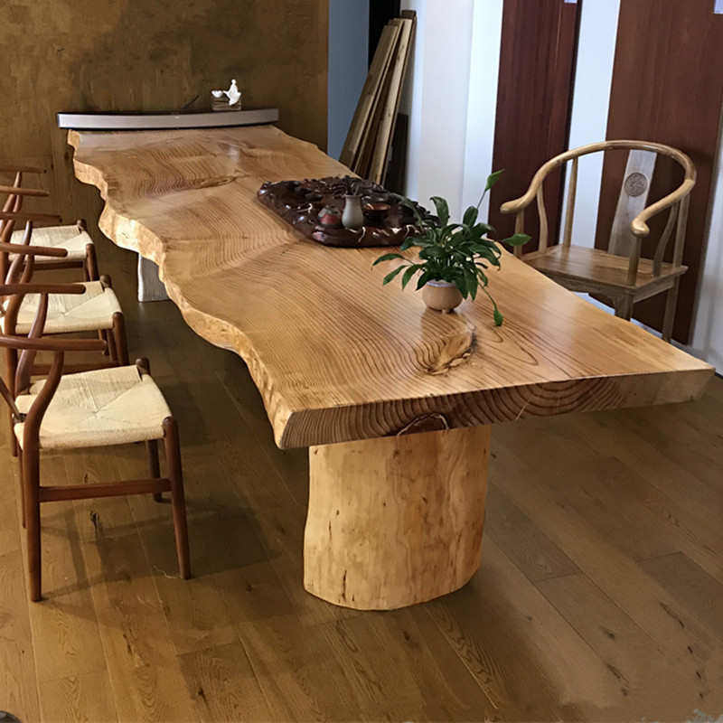 实木大板茶桌原木不规则长条桌办公会议桌电脑桌家用客厅泡茶桌子,淘宝优惠券,粉丝福利购,淘宝优惠卷