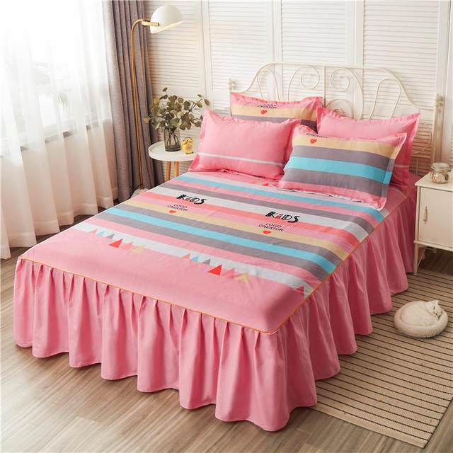 Thickened bed skirt bed cover single piece bed cover Simmons mattress protective cover anti-slip dustproof sheet 1.51.8 meters