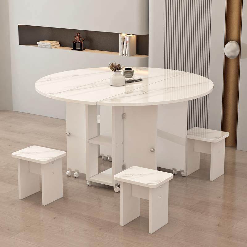 家用折叠餐桌椅组合可移动伸缩长方形圆形小户型多功能吃饭小桌子,淘宝优惠券,粉丝福利购,淘宝优惠卷