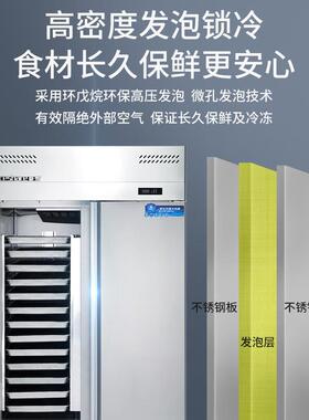 四门风冷商用无霜冷冻插盘冰箱烘焙面团蛋糕包饺子慕斯蛋糕速冻柜