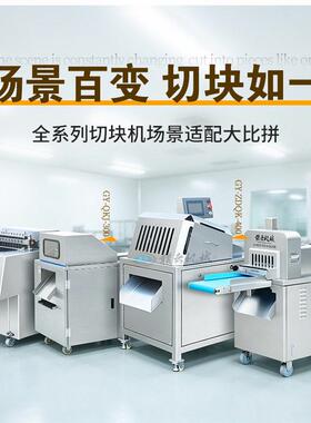 输送式智能切块机 冻肉切块设备  鸡鸭切块机器 排骨切块机