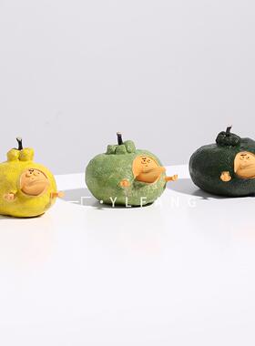 一匚 现代原创鸭梨陶瓷动物摆件 样板间儿童房客厅卧室装饰摆件