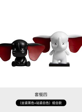 左顾电视柜摆件网红大象雕塑样板间客厅创意家居软装饰品简约现代