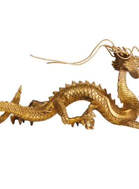 杨铜十二件生肖龙摆家居吉祥物办公室摆五爪龙设五爪记龙摆铜件