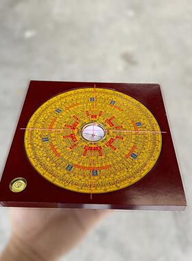 风水罗盘 正品 集福堂 5寸三元三合综合盘 纯铜面版 小罗经
