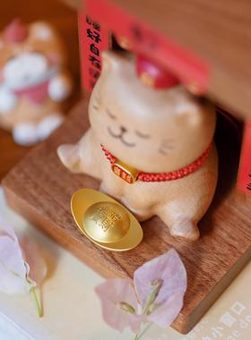 猫财神/招财猫摆件新年春节可爱创意玄关桌家居装饰生日乔迁礼物