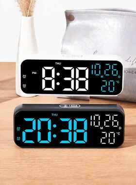 LED Digital Clock Temperature Date Week Display Desktop Cloc