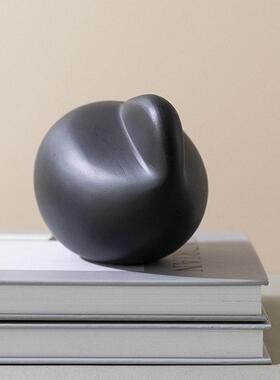 进口铝现代简约抽象艺术玛格丽特黑色银色鸟形金属饰品书房装饰