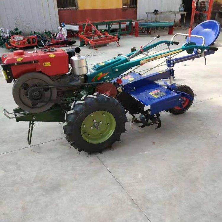 Household small hand-held weeding rotary tiller water and drought dual-purpose ditching micro-tiller 12 horsepower hand-held tractor