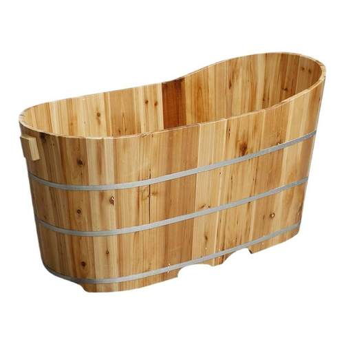 院泡澡木桶大人全身沐浴桶家用澡桶熏蒸实木桶洗缸木KXM洗澡浴盆 - 图3