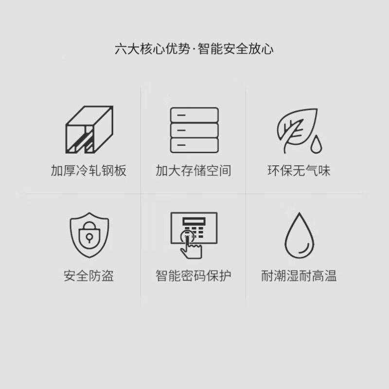 苏彩通门钢制铁皮柜保密柜防盗存储柜指纹密码锁-图2