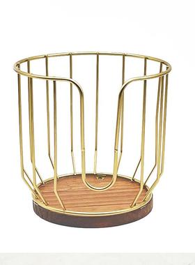 厂家直销铁木咖啡胶囊收纳篮茶水室餐厅客厅摆件影视摆台定制