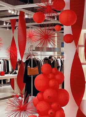 新年客厅装饰2026福字灯笼挂件氛围布置门店马年摆件元旦过年春节