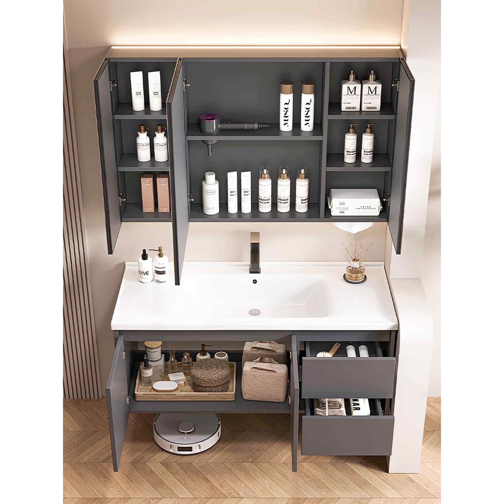 加厚全铝铝蜂窝浴室柜陶瓷一体盆卫生间洗脸盆洗漱台智能镜柜组合,淘宝优惠券,粉丝福利购,淘宝优惠卷