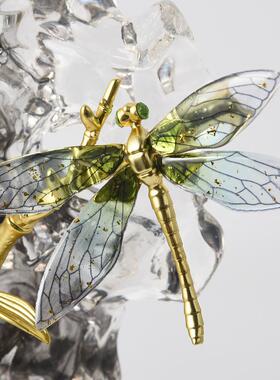 透明树脂雕塑太湖石摆件高档新中式别墅玄关造景客厅家居装饰品