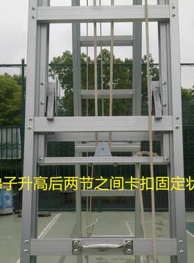 炫崇梯子3米4米5米人字梯升降铝梯便携式伸缩加厚安全工程阁楼梯
