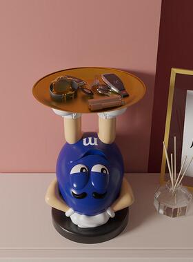 网红mm豆公仔客厅入户进门鞋柜钥匙收纳托 托盘玄关置物架装饰品